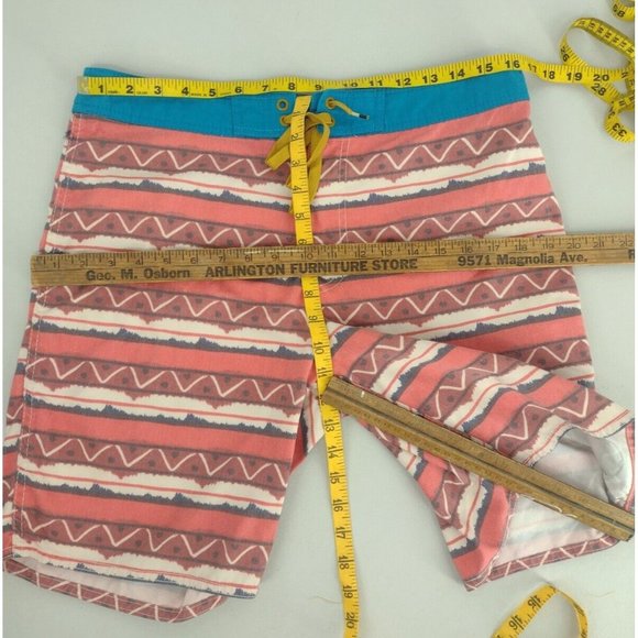 RVCA Vintage Slub Non-Stretch Balance Of Opposites Geometric Board Shorts Men 32 - Picture 6 of 6